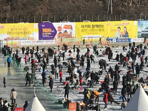 화천 산천어축제 행사장 전경