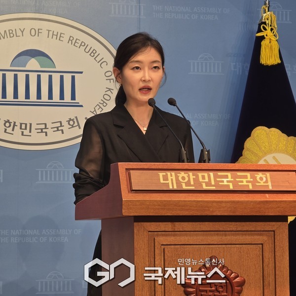 ▲국민의힘 중앙선대위 김혜지 수석부대변인 사진= 고정화 기자
